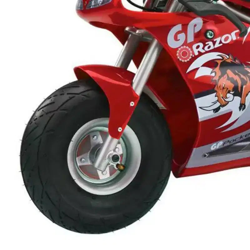 Razor 24 Volt Mini Electric Bike 1 Speed Dirt Racing Motorcycle Pocket Rocket with 10 Pneumatic Tires, Speeds up to 15 MPH, Ages 13 Plus, 2 Pack, Red