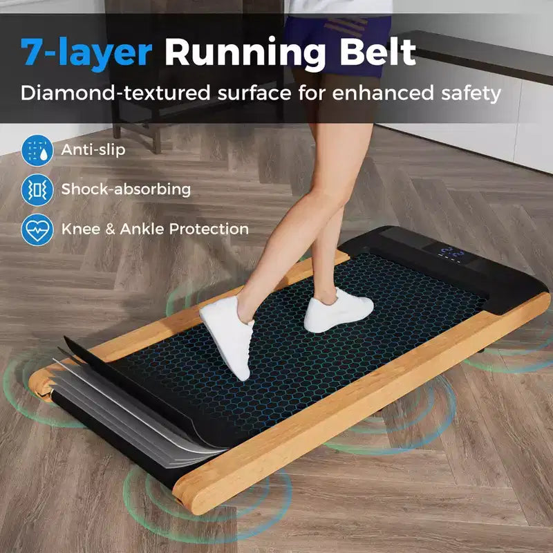 Tapis de marche 3-en-1 Costway sous le bureau avec télécommande, application intelligente et écran LED