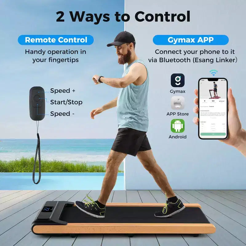Tapis de marche 3-en-1 Costway sous le bureau avec télécommande, application intelligente et écran LED