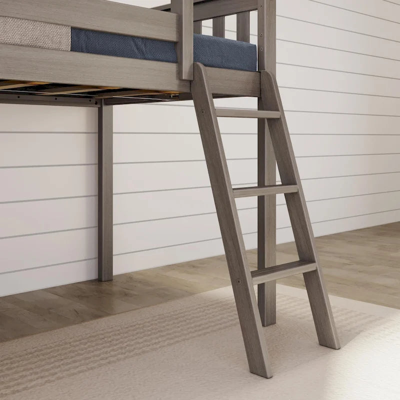 Max and Lily Classic Twin-Size Low Loft with Easy Slide