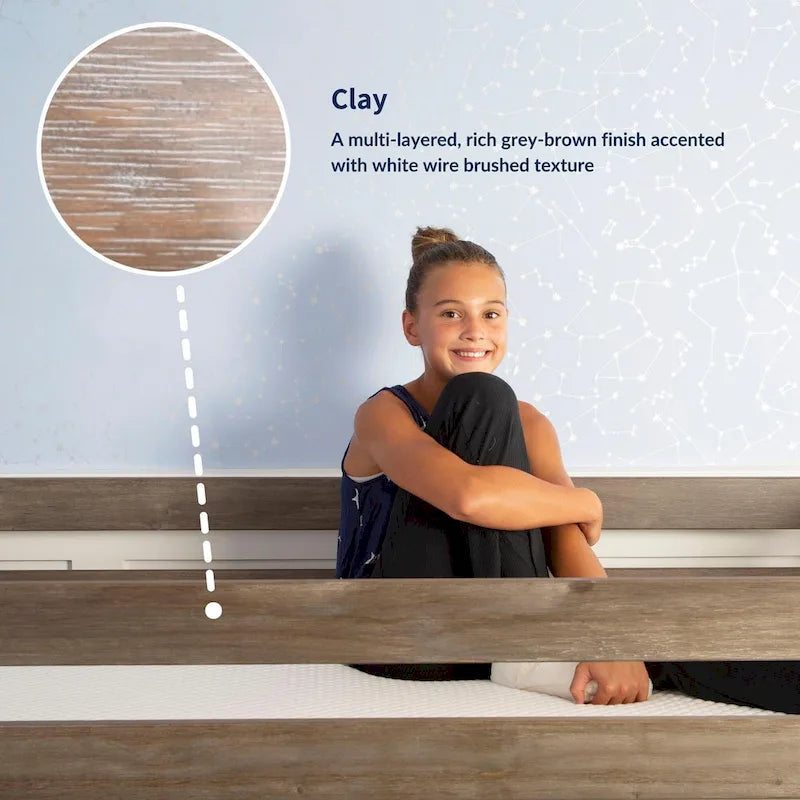 Max and Lily Classic Twin-Size Low Loft with Easy Slide