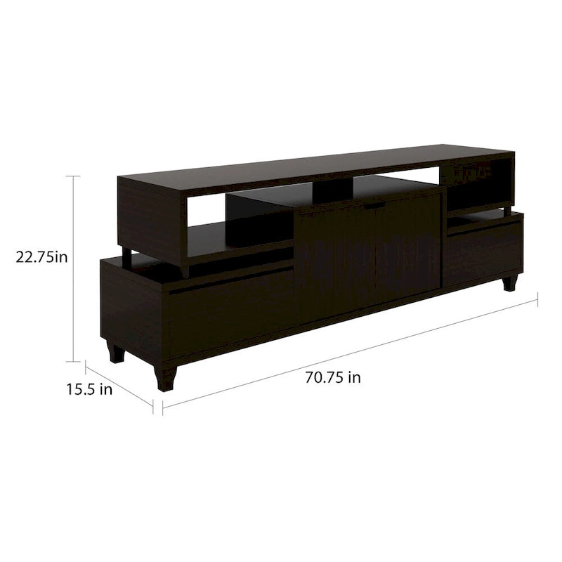 Alise Modern Cappuccino 70-inch Multi-functional Storage TV Console by Furniture of America