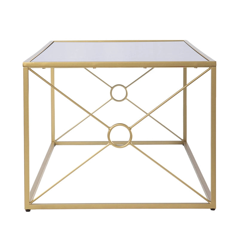 SEI Furniture Lanfranco Transitional Gold Metal Coffee Table