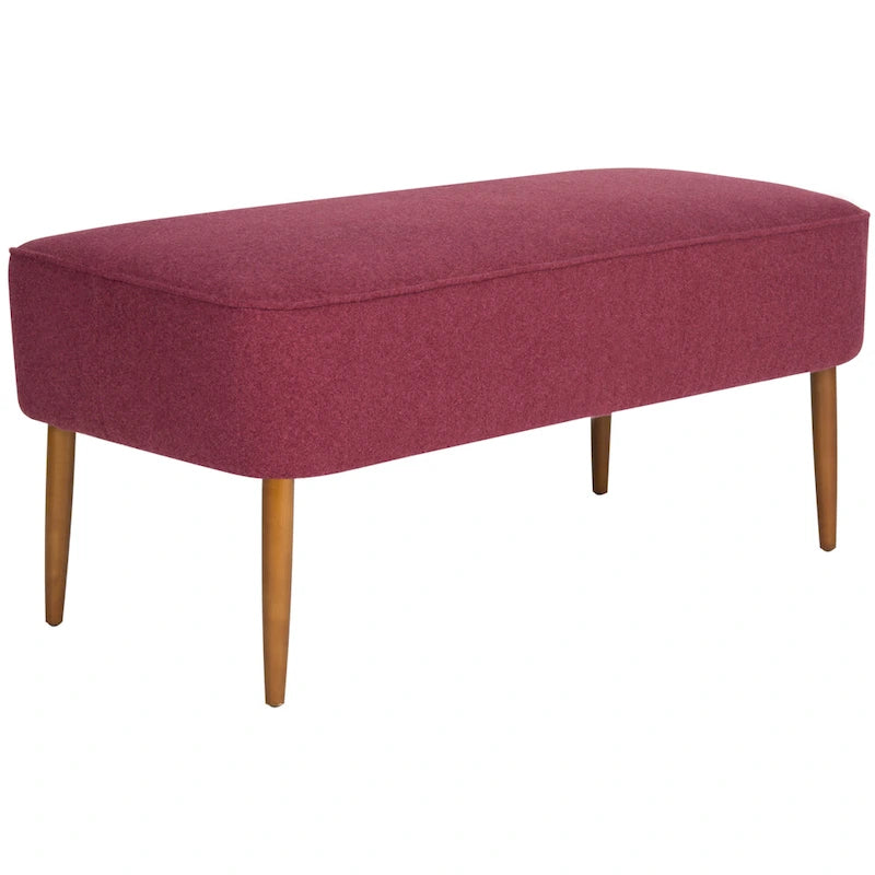 SAFAVIEH Ariane Mid Century Orange Wool Bench - 39.6  x 19.9  x 18.3  - 40Wx20Dx18H