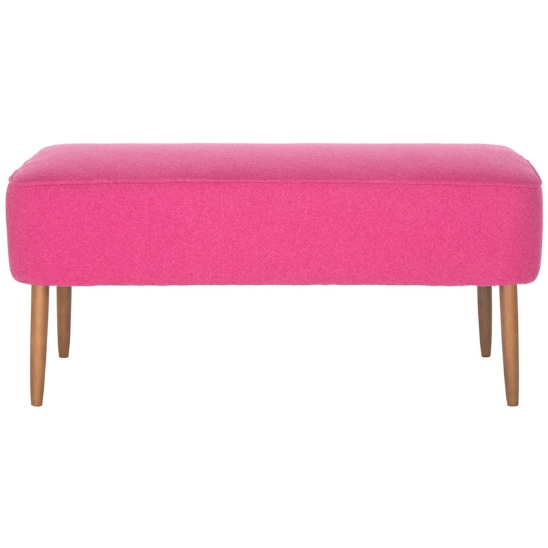 SAFAVIEH Ariane Mid Century Orange Wool Bench - 39.6  x 19.9  x 18.3  - 40Wx20Dx18H