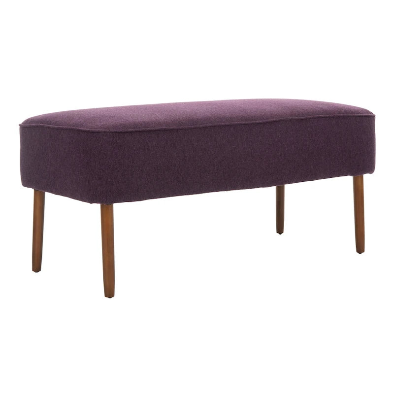 SAFAVIEH Ariane Mid Century Orange Wool Bench - 39.6  x 19.9  x 18.3  - 40Wx20Dx18H