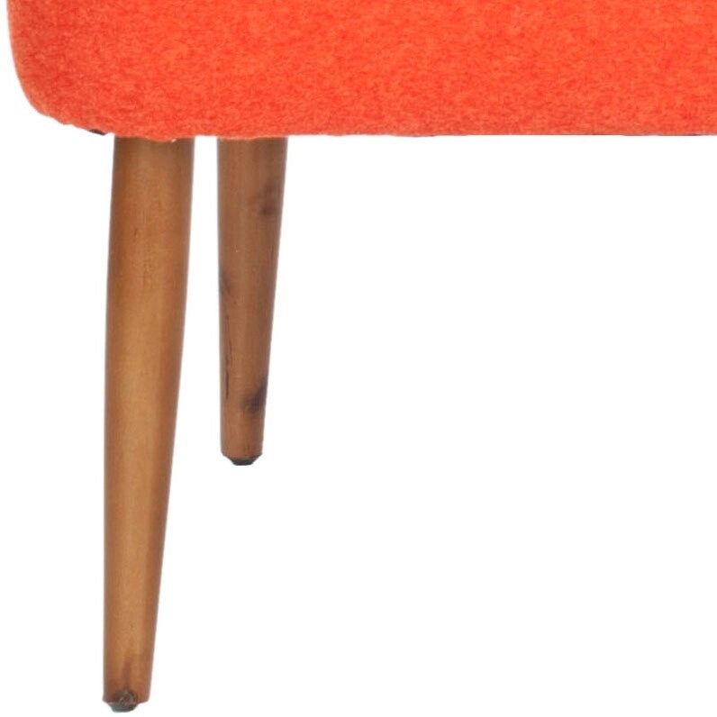 SAFAVIEH Ariane Mid Century Orange Wool Bench - 39.6  x 19.9  x 18.3  - 40Wx20Dx18H