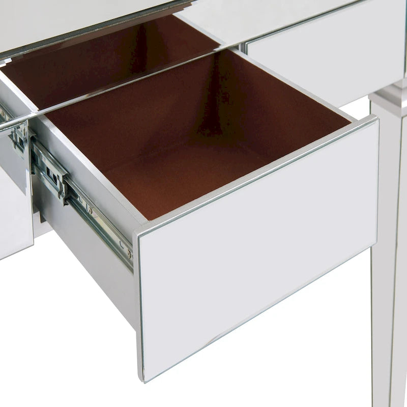Dakota Silver Mirrored Desk