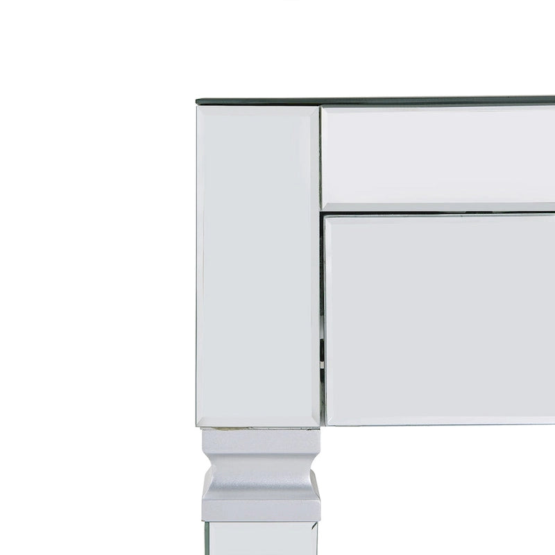 Dakota Silver Mirrored Desk