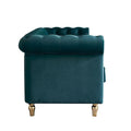 Chesterfield Velvet Sofa with Gold Strip Trim
