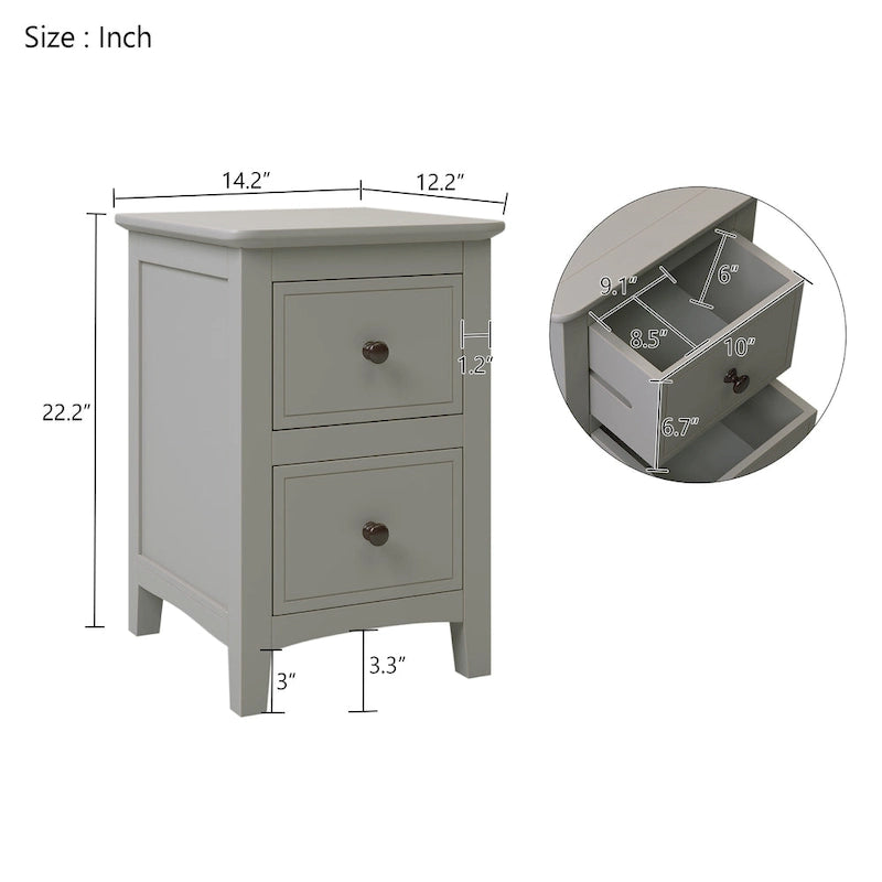 Solid Wood Nightstand