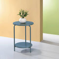 OS Home and Office Furniture Elgin Metal Accent Table in Bluestone