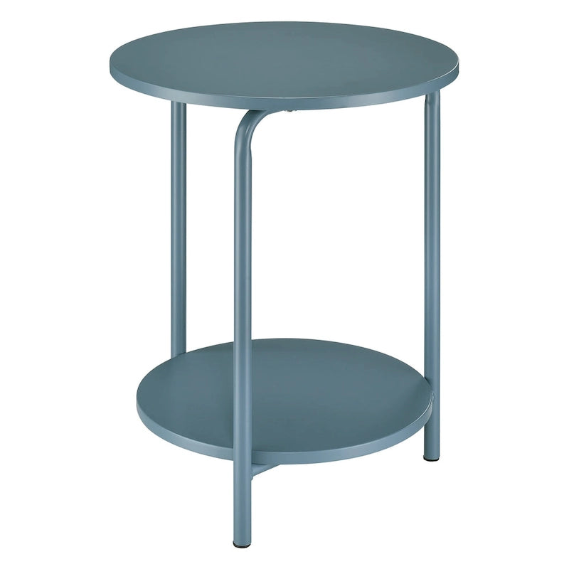 OS Home and Office Furniture Elgin Metal Accent Table in Bluestone