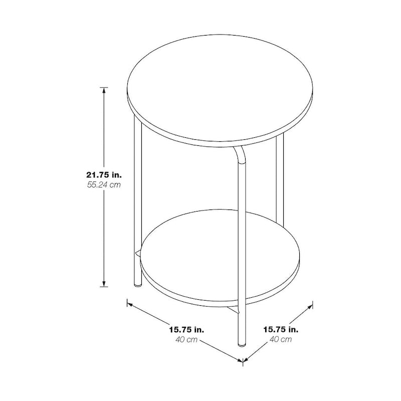 OS Home and Office Furniture Elgin Metal Accent Table in Bluestone
