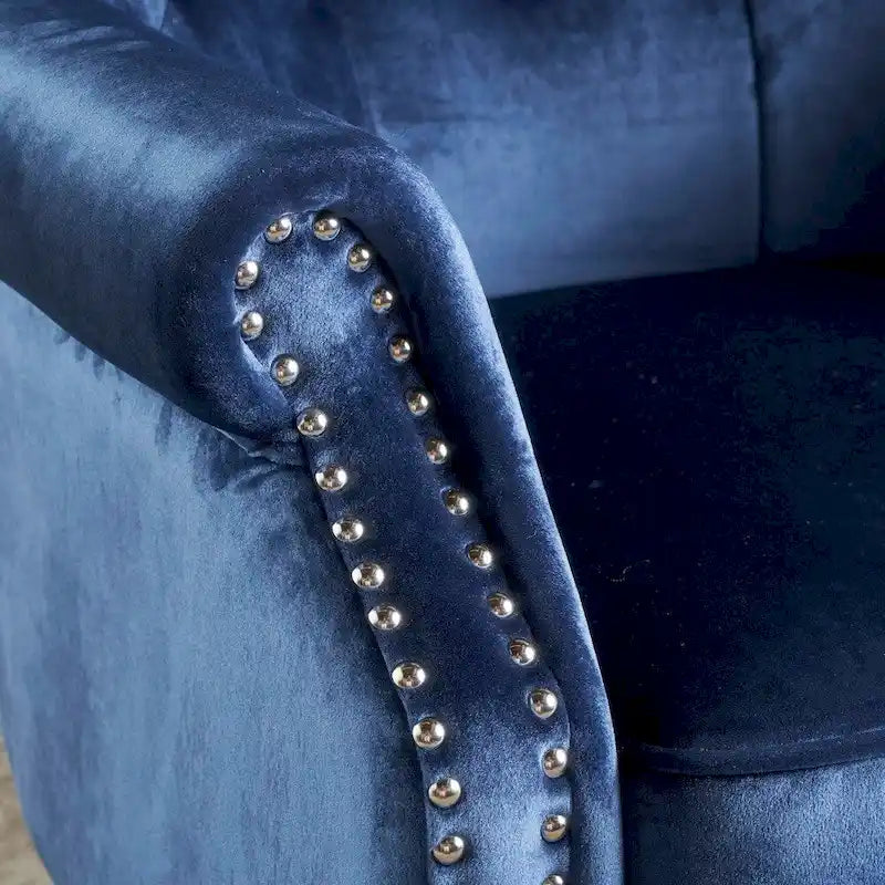 Tomlin Nailhead Velvet Club Chair by Christopher Knight Home