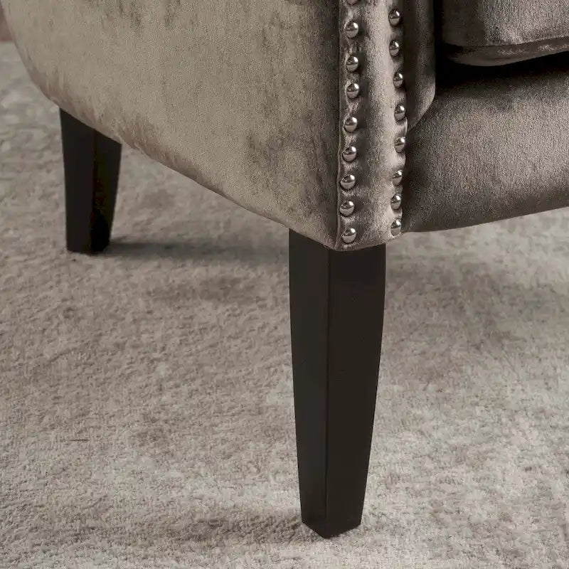 Tomlin Nailhead Velvet Club Chair by Christopher Knight Home