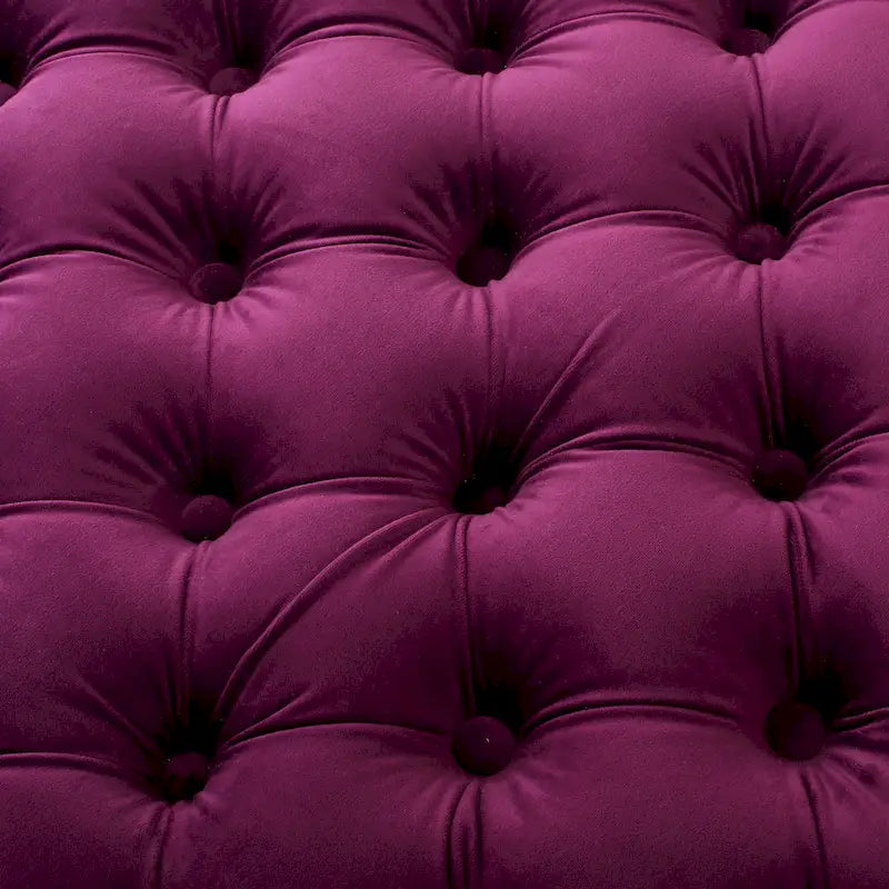 Jaymee Modern Glam Button Tufted Velvet Ottoman by Christopher Knight Home