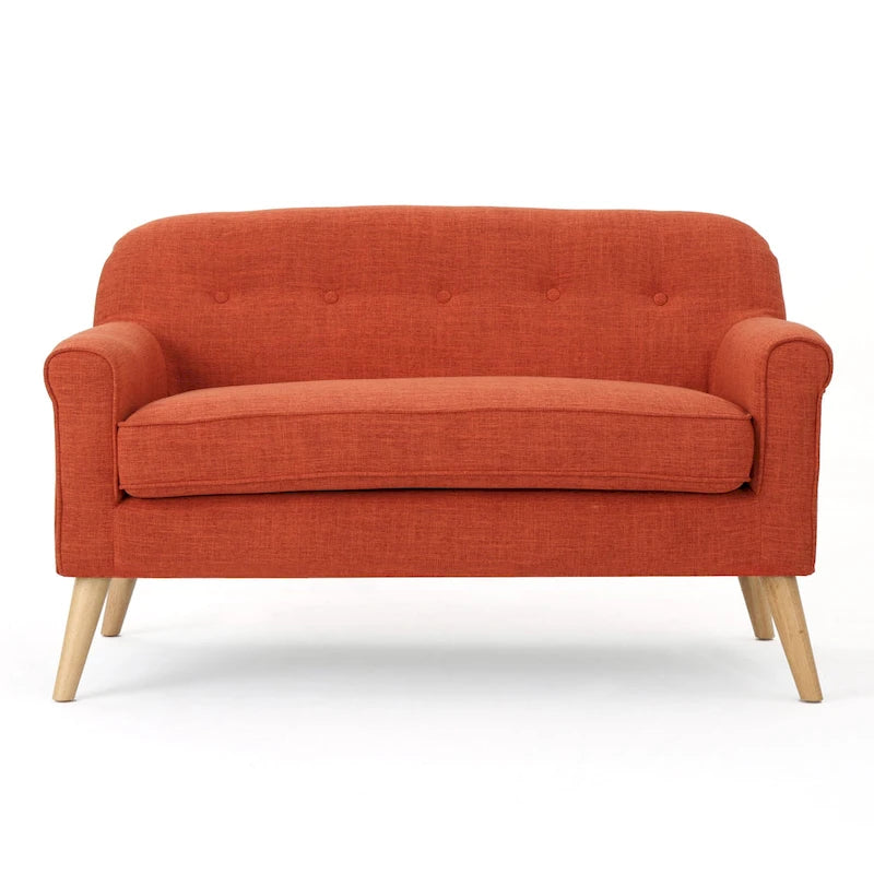 Mariah Mid-Century Fabric Loveseat by Christopher Knight Home