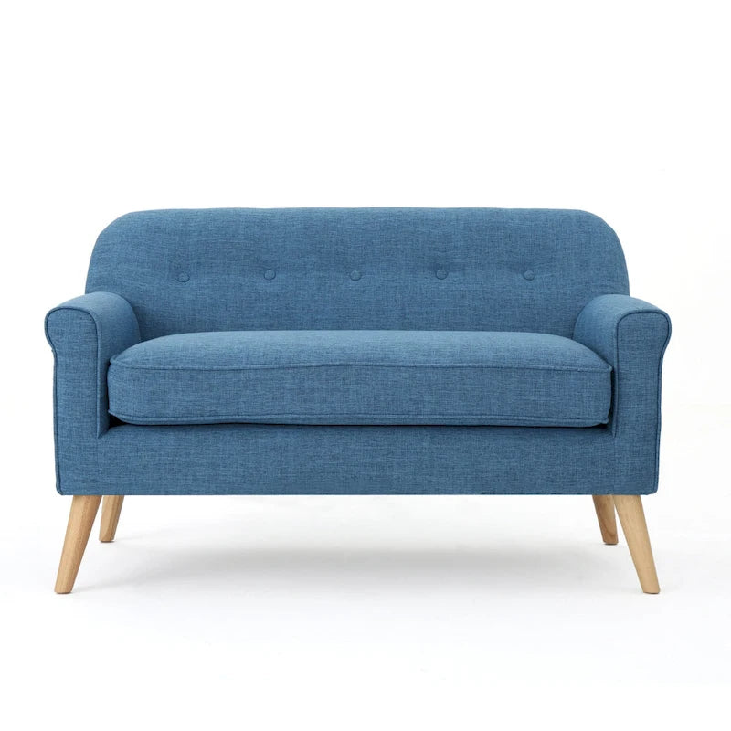 Mariah Mid-Century Fabric Loveseat by Christopher Knight Home