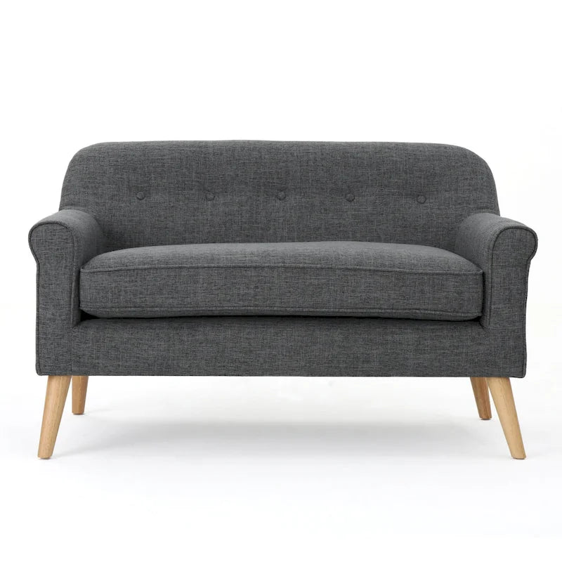 Mariah Mid-Century Fabric Loveseat by Christopher Knight Home