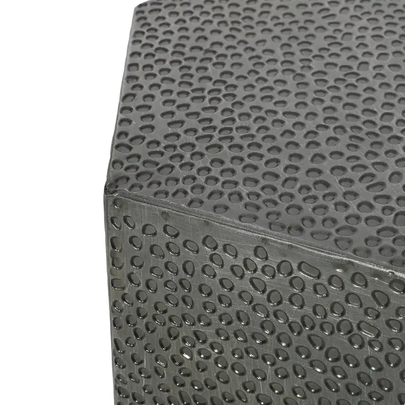 Pamsha Hammered Iron Geometric Side Table by Christopher Knight Home