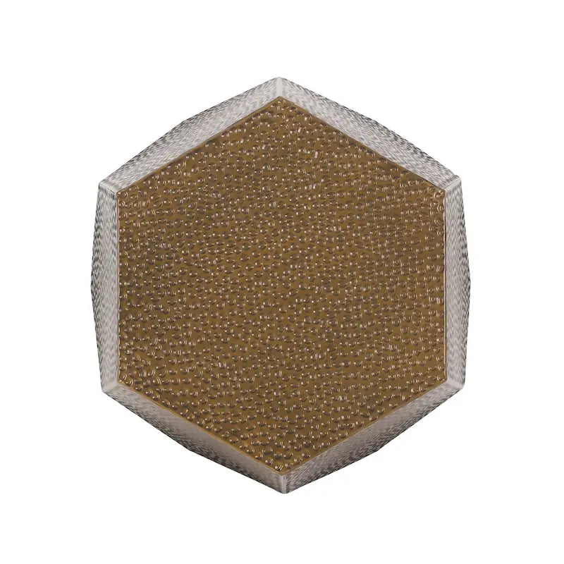 Pamsha Hammered Iron Geometric Side Table by Christopher Knight Home