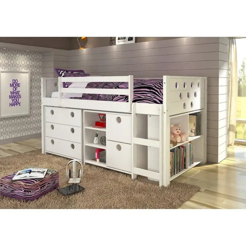 Donco Kids Circles Modular Low Loft Twin Bed