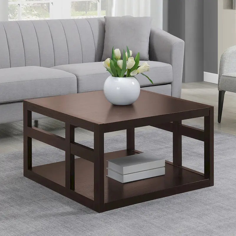 Convenience Concepts Monterey Square Coffee Table with Shelf