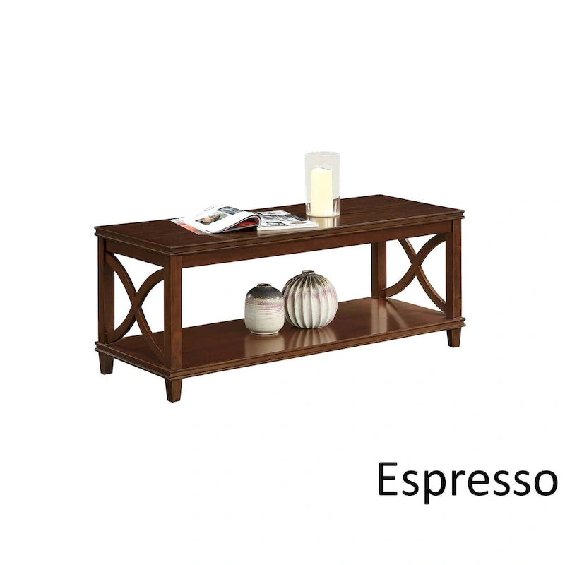 Convenience Concepts Florence Coffee Table with Shelf