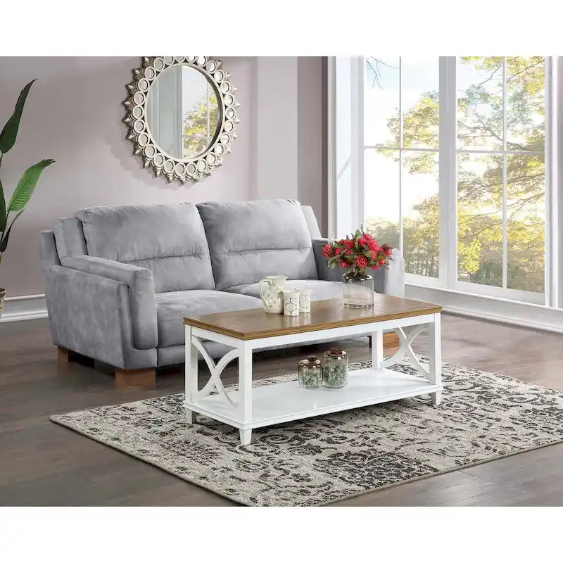 Convenience Concepts Florence Coffee Table with Shelf