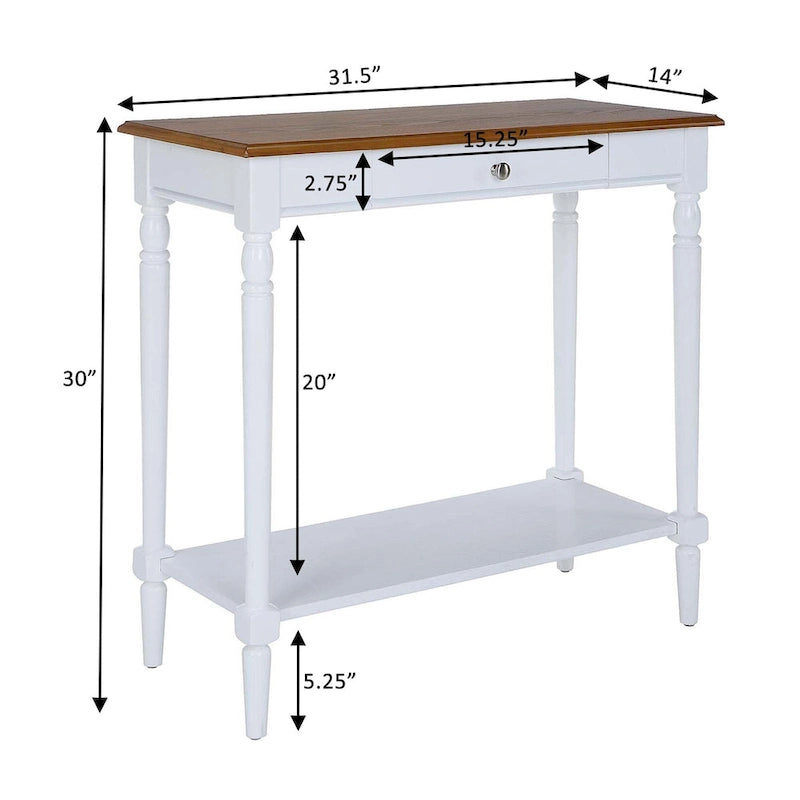 Console de couloir 1 tiroir avec étagère French Country de Convenience Concepts