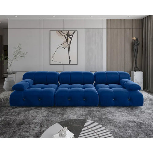 104  Convertible Modular Sectional Sofa, Minimalist Mid-Century Velvet Sofas Couches