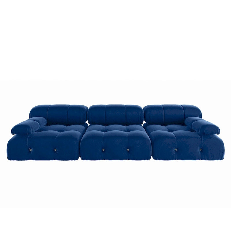 104  Convertible Modular Sectional Sofa, Minimalist Mid-Century Velvet Sofas Couches