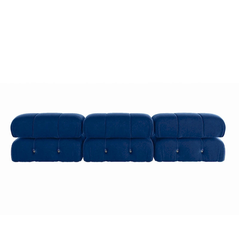 104  Convertible Modular Sectional Sofa, Minimalist Mid-Century Velvet Sofas Couches