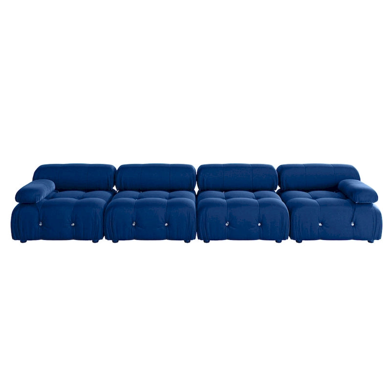 104  Convertible Modular Sectional Sofa, Minimalist Mid-Century Velvet Sofas Couches