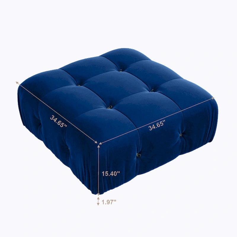 104  Convertible Modular Sectional Sofa, Minimalist Mid-Century Velvet Sofas Couches