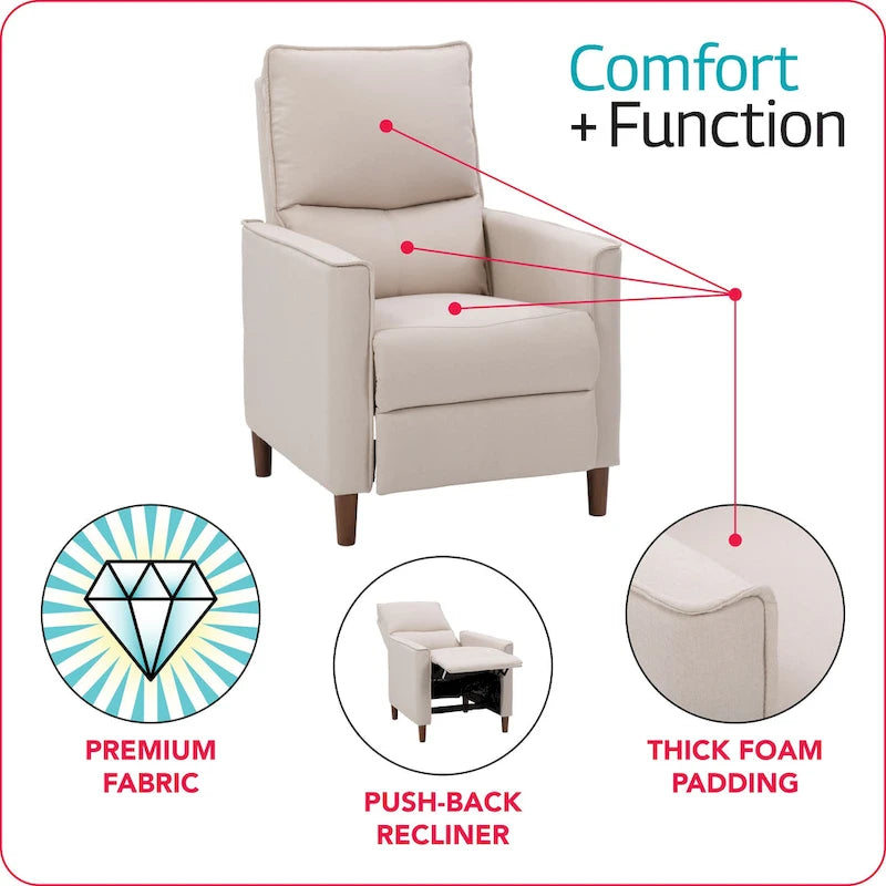 High-Leg Manual Recliner with Footrest