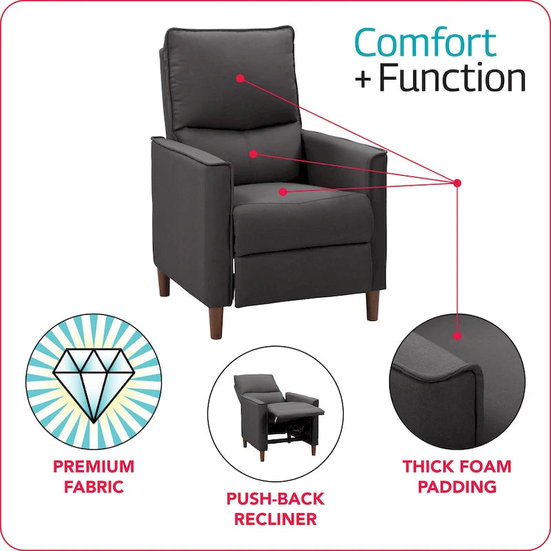 High-Leg Manual Recliner with Footrest