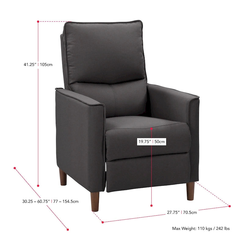 High-Leg Manual Recliner with Footrest