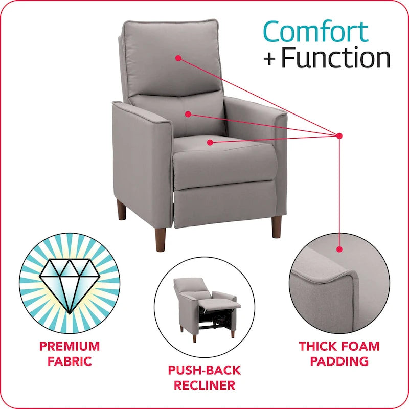 High-Leg Manual Recliner with Footrest