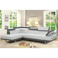 Riveredge 109 in. W 2-piece Faux Leather L Shape Sectional Sofa - 76 L x 109 W x 28 H