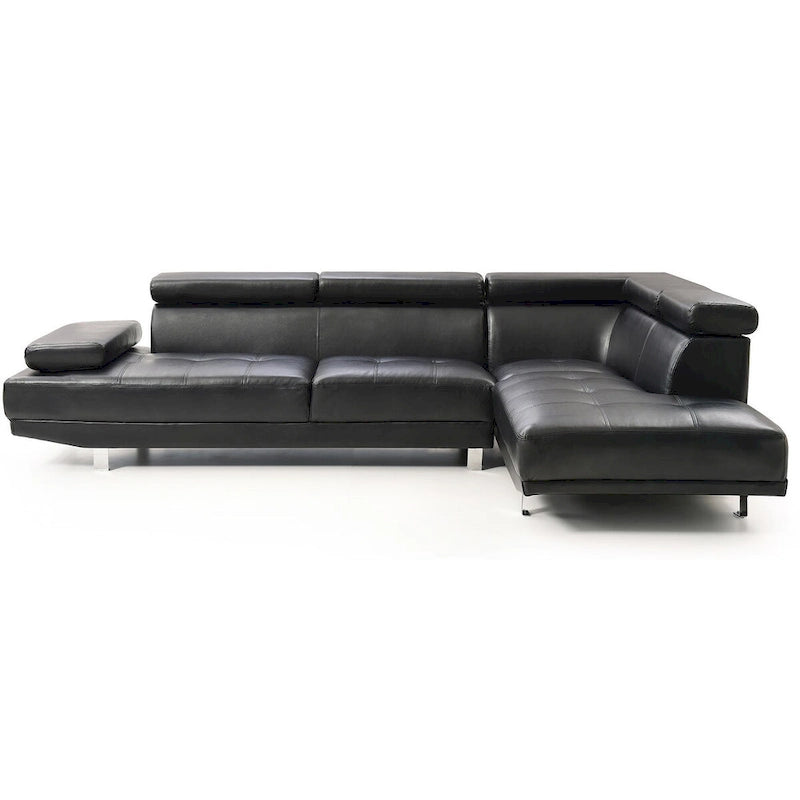 Riveredge 109 in. W 2-piece Faux Leather L Shape Sectional Sofa - 76 L x 109 W x 28 H