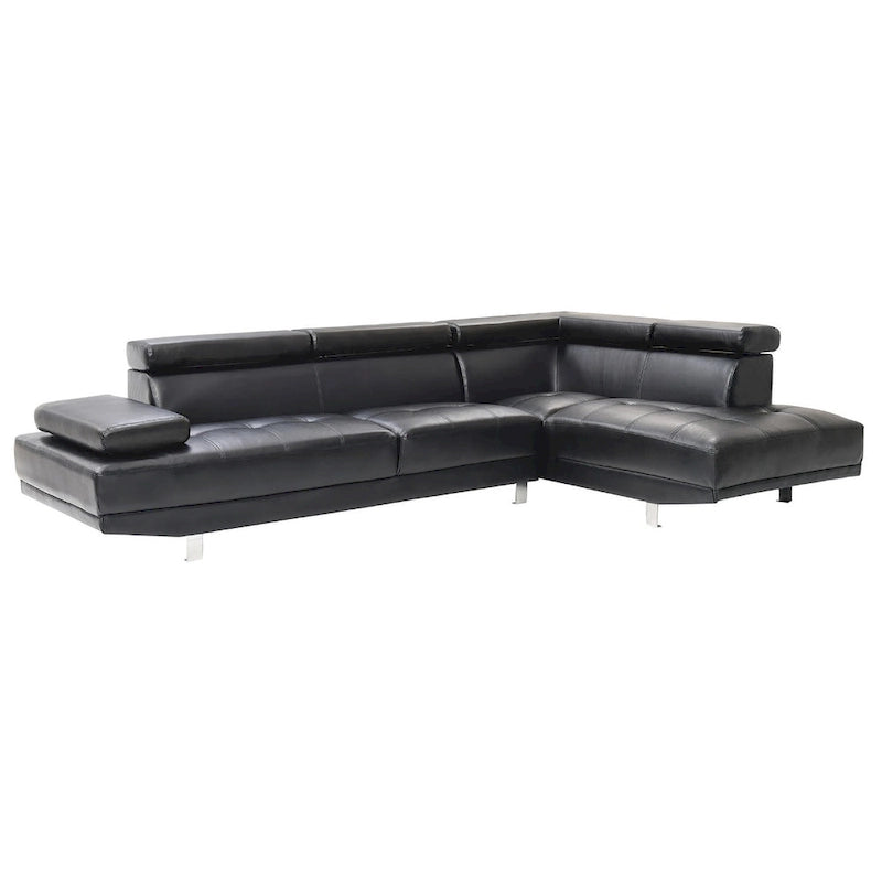 Riveredge 109 in. W 2-piece Faux Leather L Shape Sectional Sofa - 76 L x 109 W x 28 H