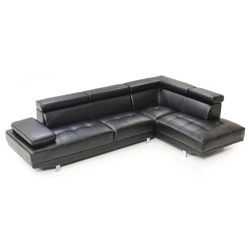 Riveredge 109 in. W 2-piece Faux Leather L Shape Sectional Sofa - 76 L x 109 W x 28 H