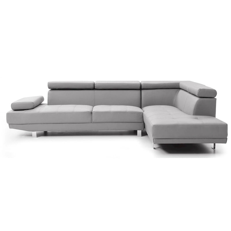 Riveredge 109 in. W 2-piece Faux Leather L Shape Sectional Sofa - 76 L x 109 W x 28 H