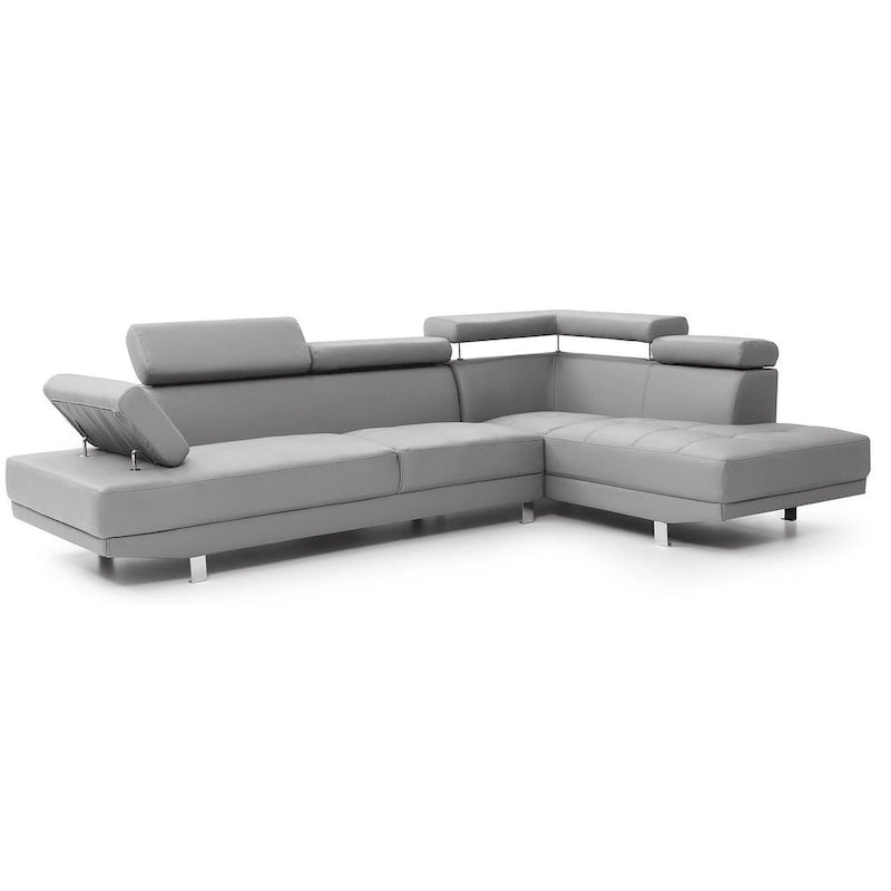Riveredge 109 in. W 2-piece Faux Leather L Shape Sectional Sofa - 76 L x 109 W x 28 H