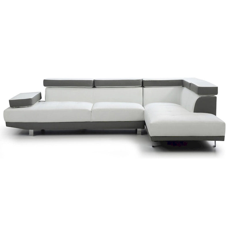 Riveredge 109 in. W 2-piece Faux Leather L Shape Sectional Sofa - 76 L x 109 W x 28 H