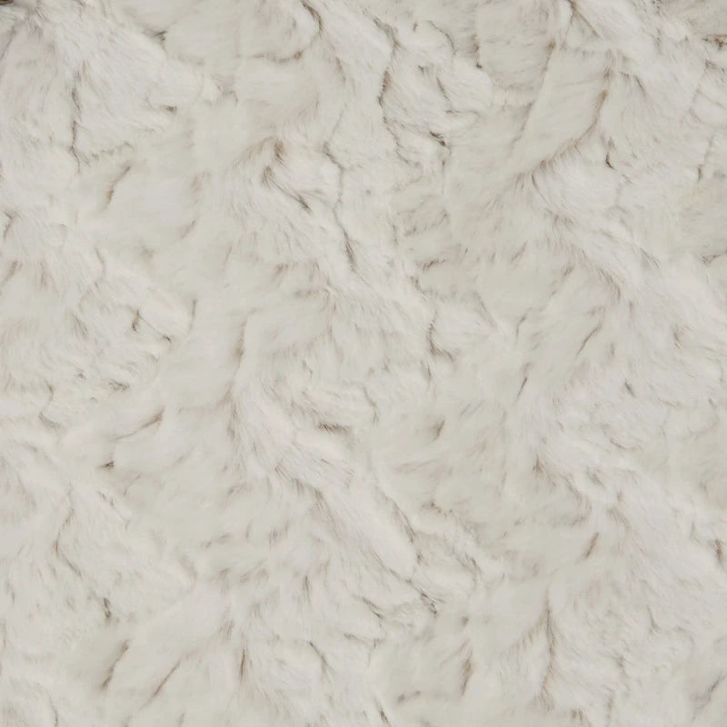 Sorra Home Large Indoor Faux Fur Round Bean Pouf/Ottoman