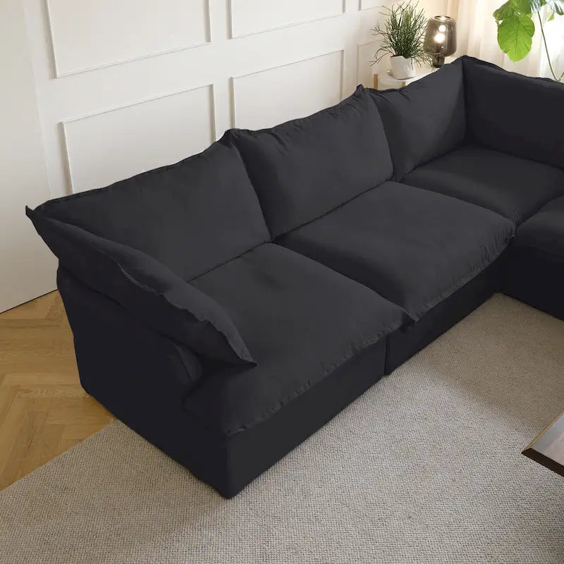 6-Piece Upholstered Sectional Corner Sofas