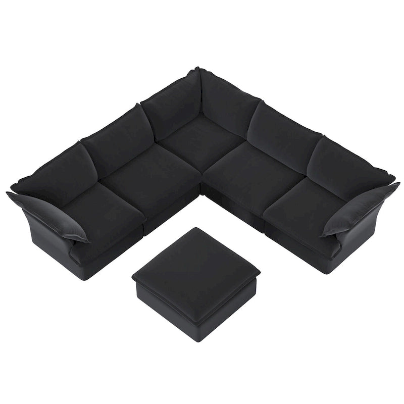 6-Piece Upholstered Sectional Corner Sofas